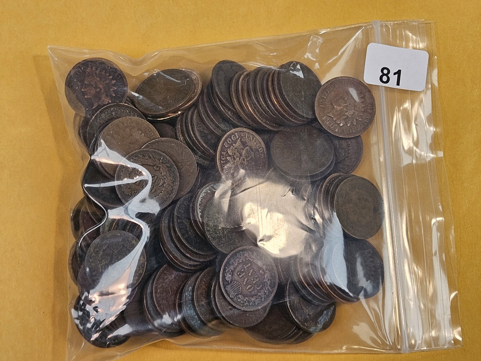 ONE Hundred Fifty Indian Cents: Unchecked by us. They all look well circulated or junky from a distance