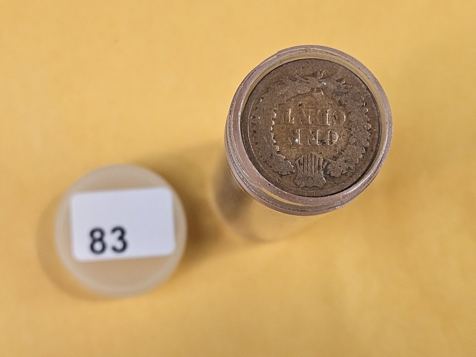 Roll of 50 Indian Cents: Unchecked by us. Probably all well circulated