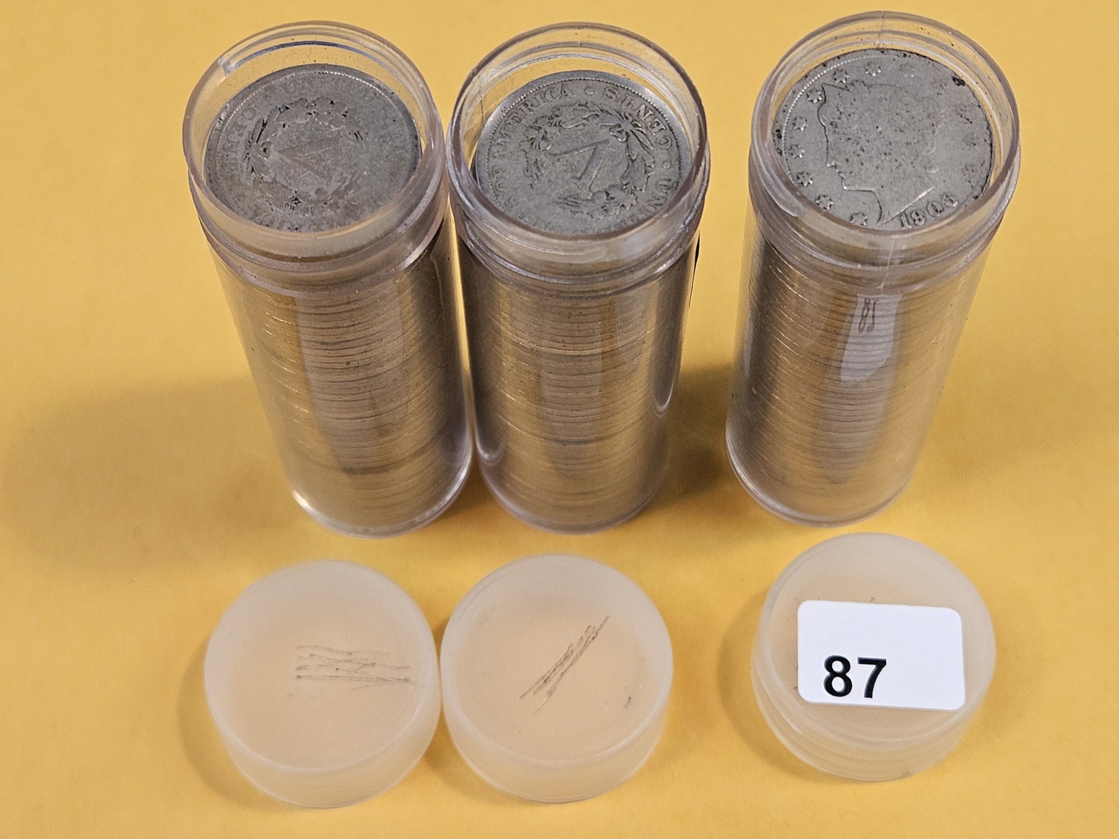 THREE Rolls of Liberty "V" Nickels - 2