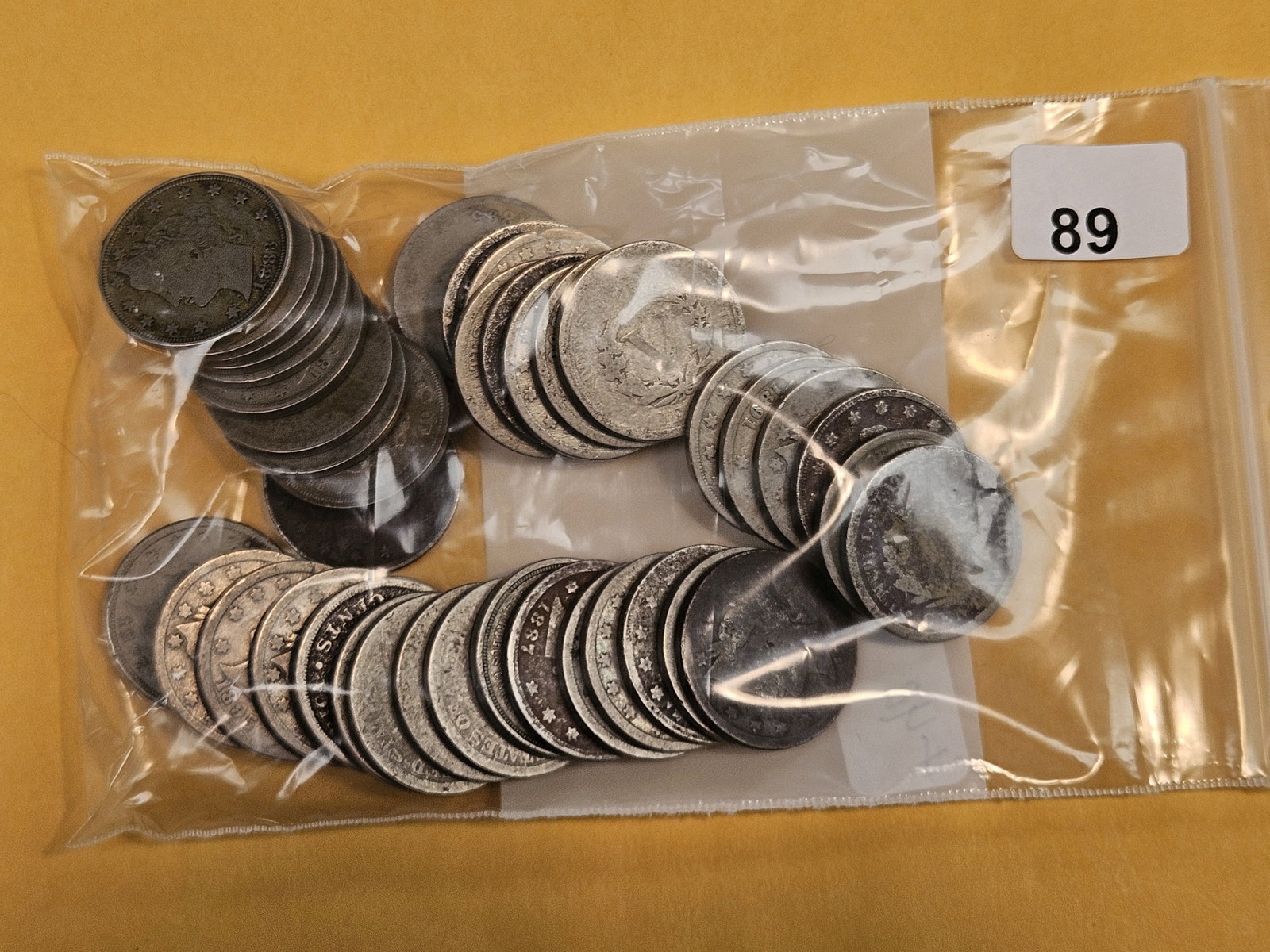 Forty Liberty "V" Nickels: Mixed. From consignor. Unchecked by us
