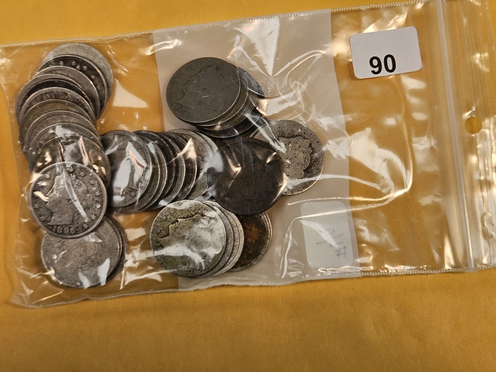 Forty Liberty "V" Nickels: Mixed. From consignor. Unchecked by us