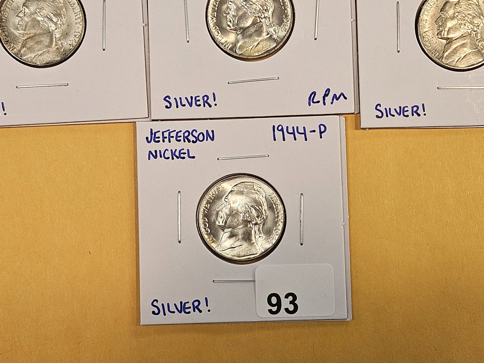 Complete Set! Choice to GEM Brilliant Uncirculated silver Jefferson Wartime Nickel Set - 10