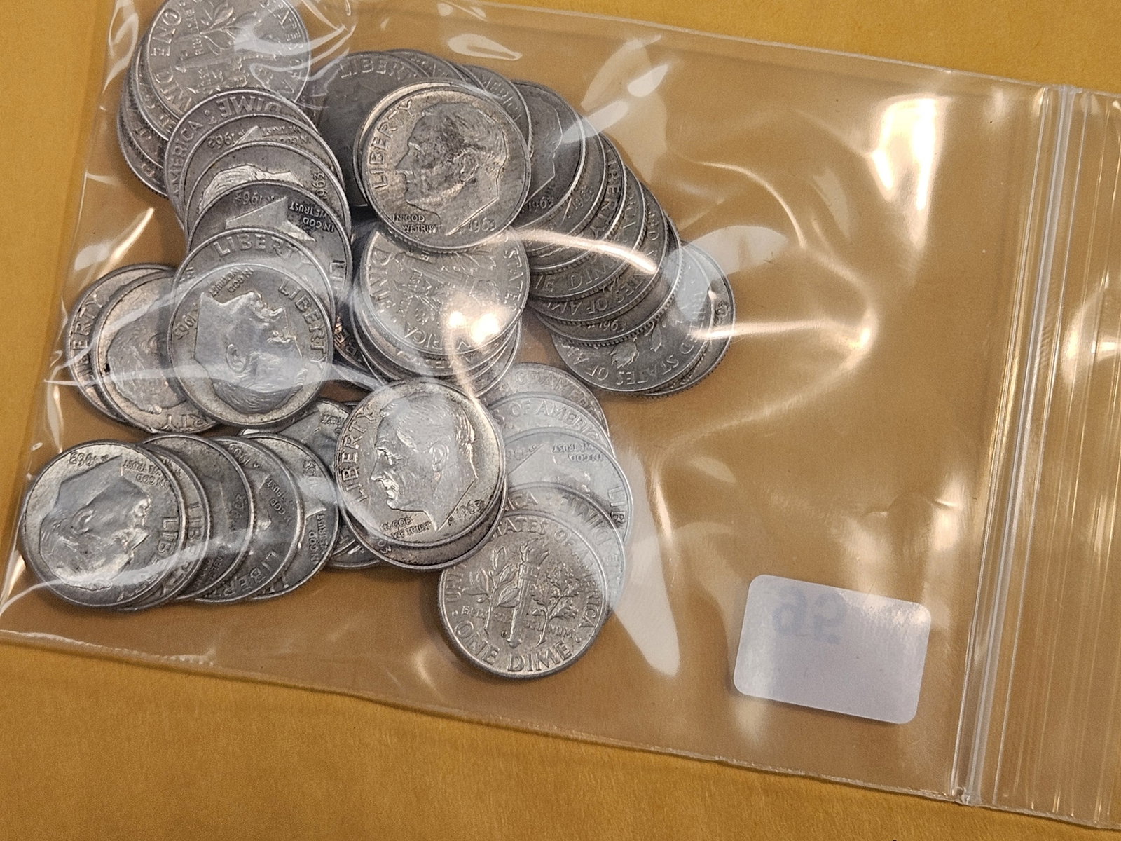 Fifty mixed silver Roosevelt Dimes - 2