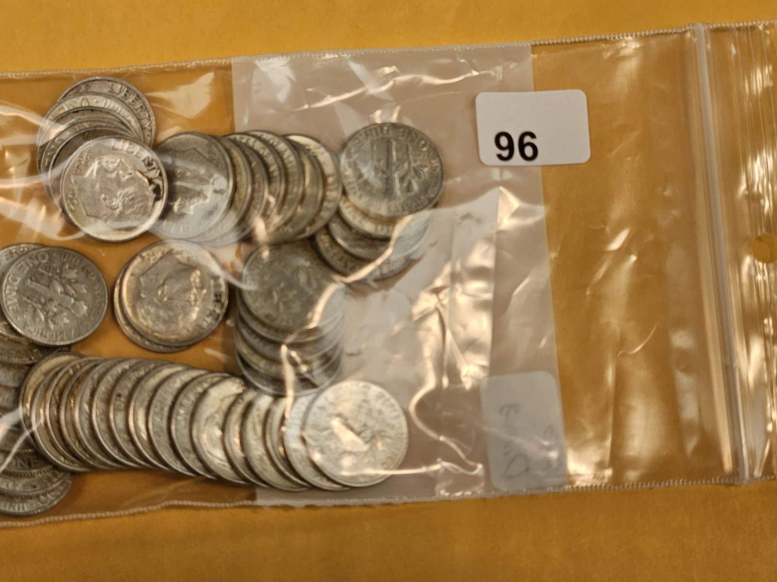 Fifty mixed silver Roosevelt Dimes: Circulated