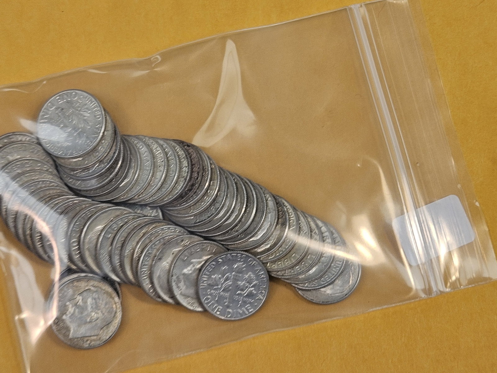 Fifty mixed silver Roosevelt Dimes - 2