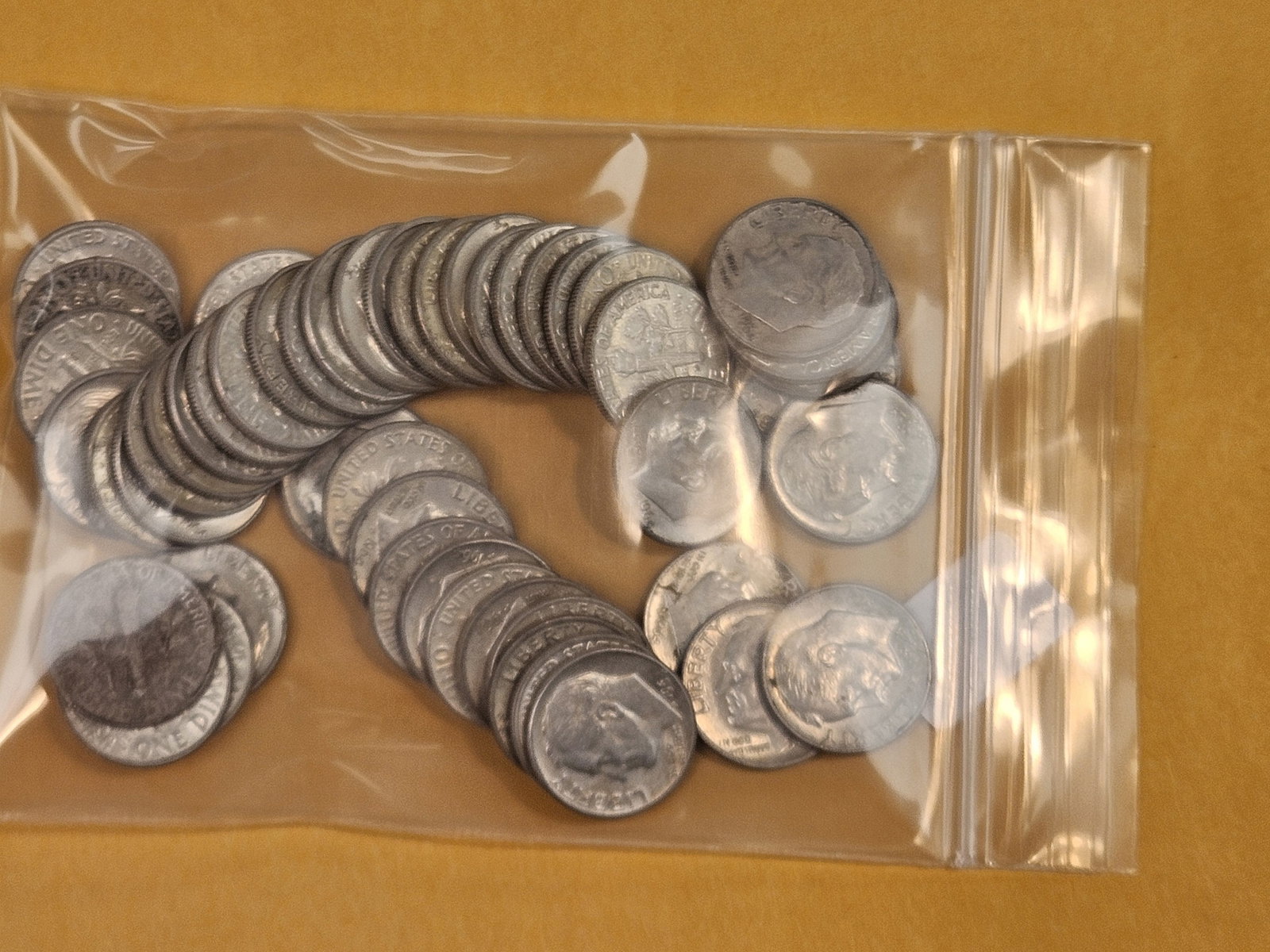Fifty mixed silver Roosevelt Dimes - 2
