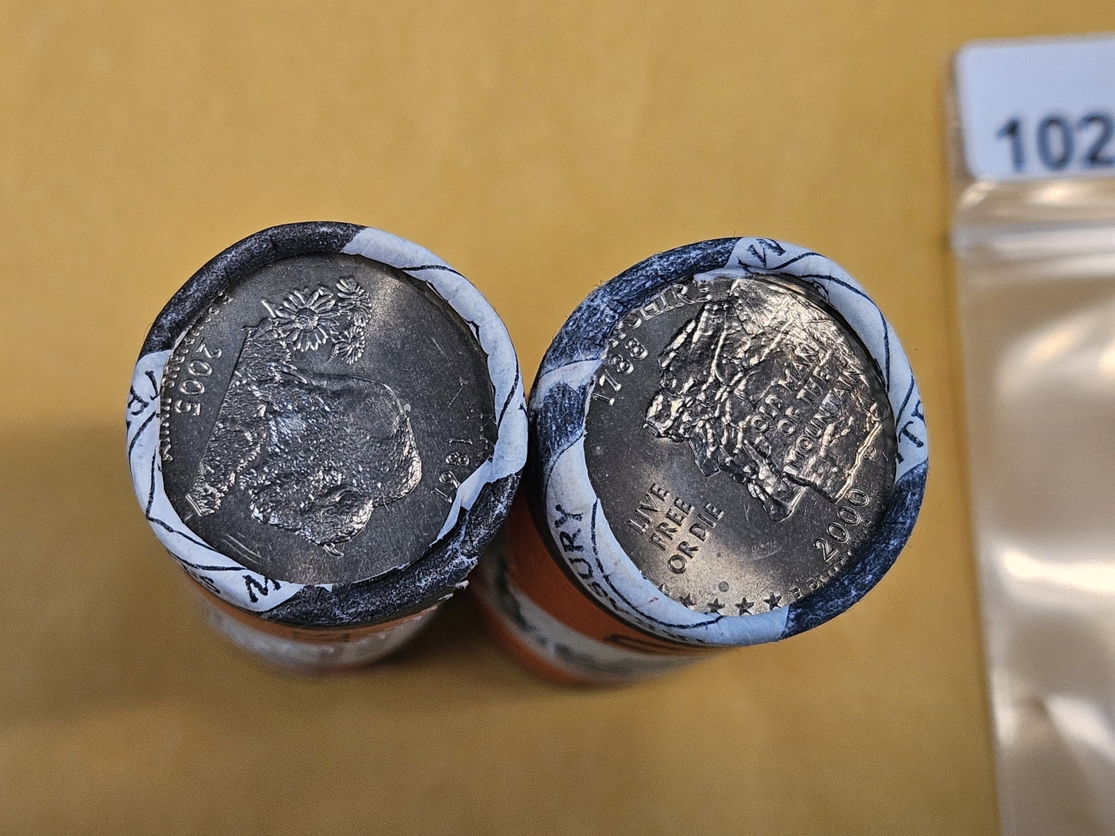 Two GEM Brilliant Uncirculated MINT-Wrapped Quarter Rolls - 2