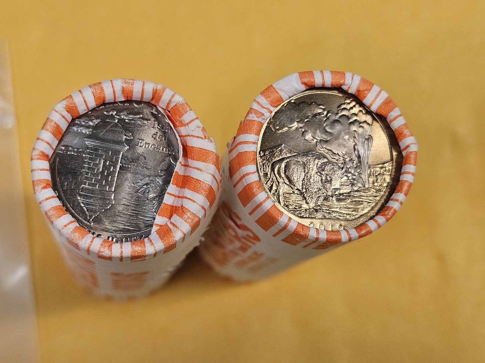 Two GEM Brilliant Uncirculated MINT-Wrapped Quarter Rolls - 3