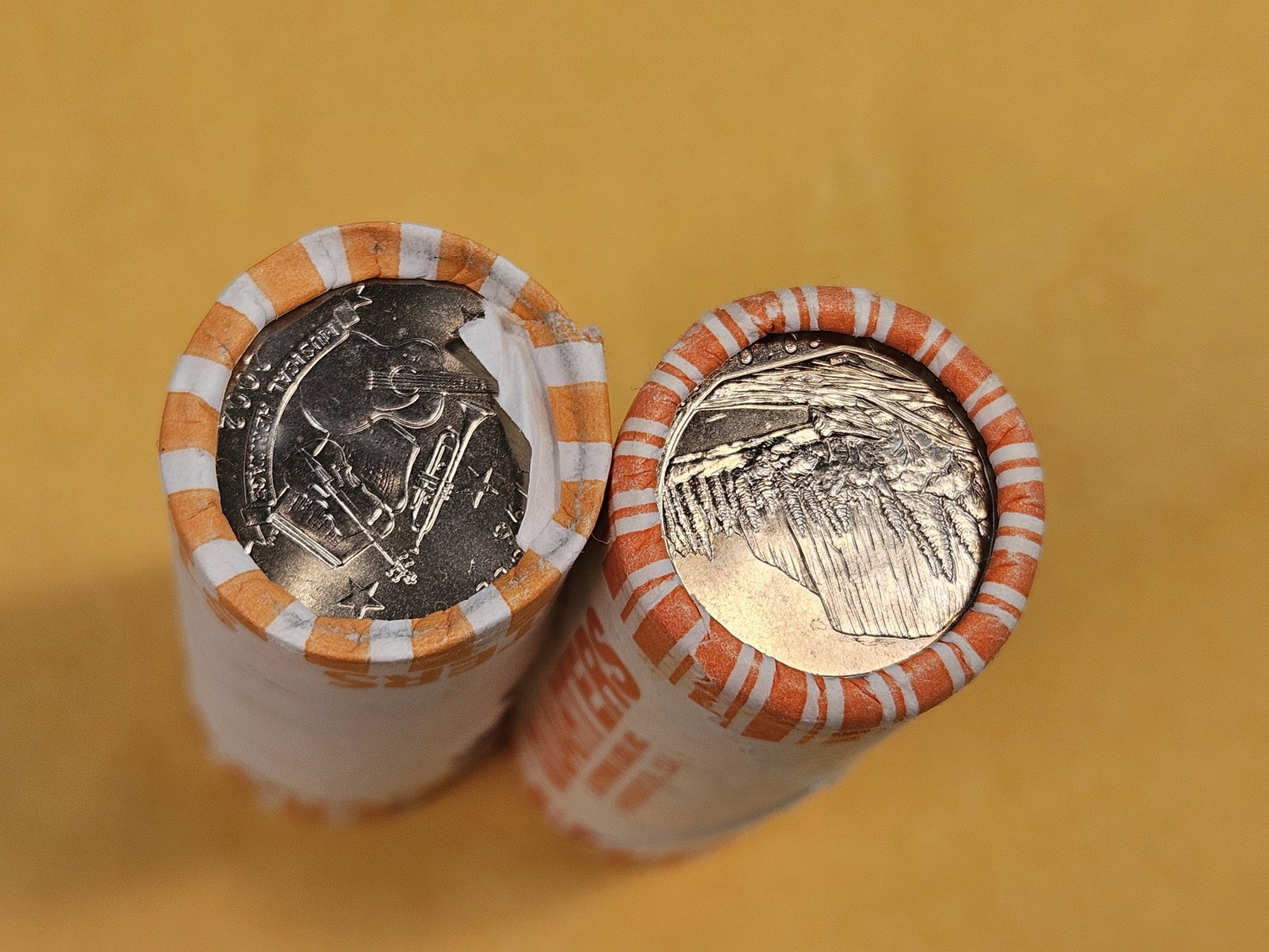 Two GEM Brilliant Uncirculated MINT-Wrapped Quarter Rolls - 3