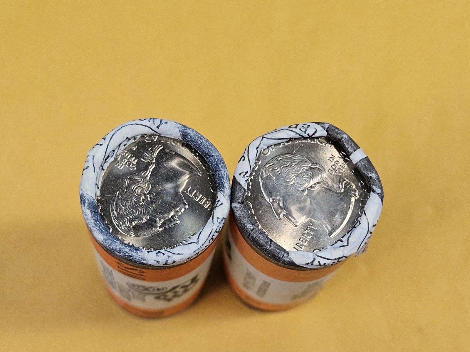 Two GEM Brilliant Uncirculated MINT-Wrapped Quarter Rolls - 3