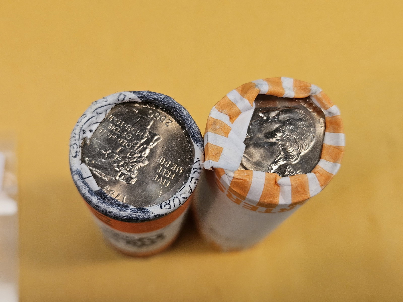 Two GEM Brilliant Uncirculated MINT-Wrapped Quarter Rolls - 2