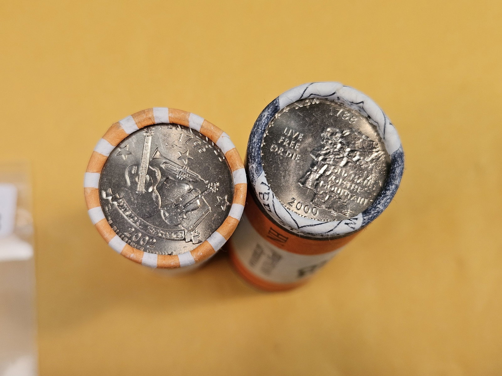 Two GEM Brilliant Uncirculated MINT-Wrapped Quarter Rolls - 3