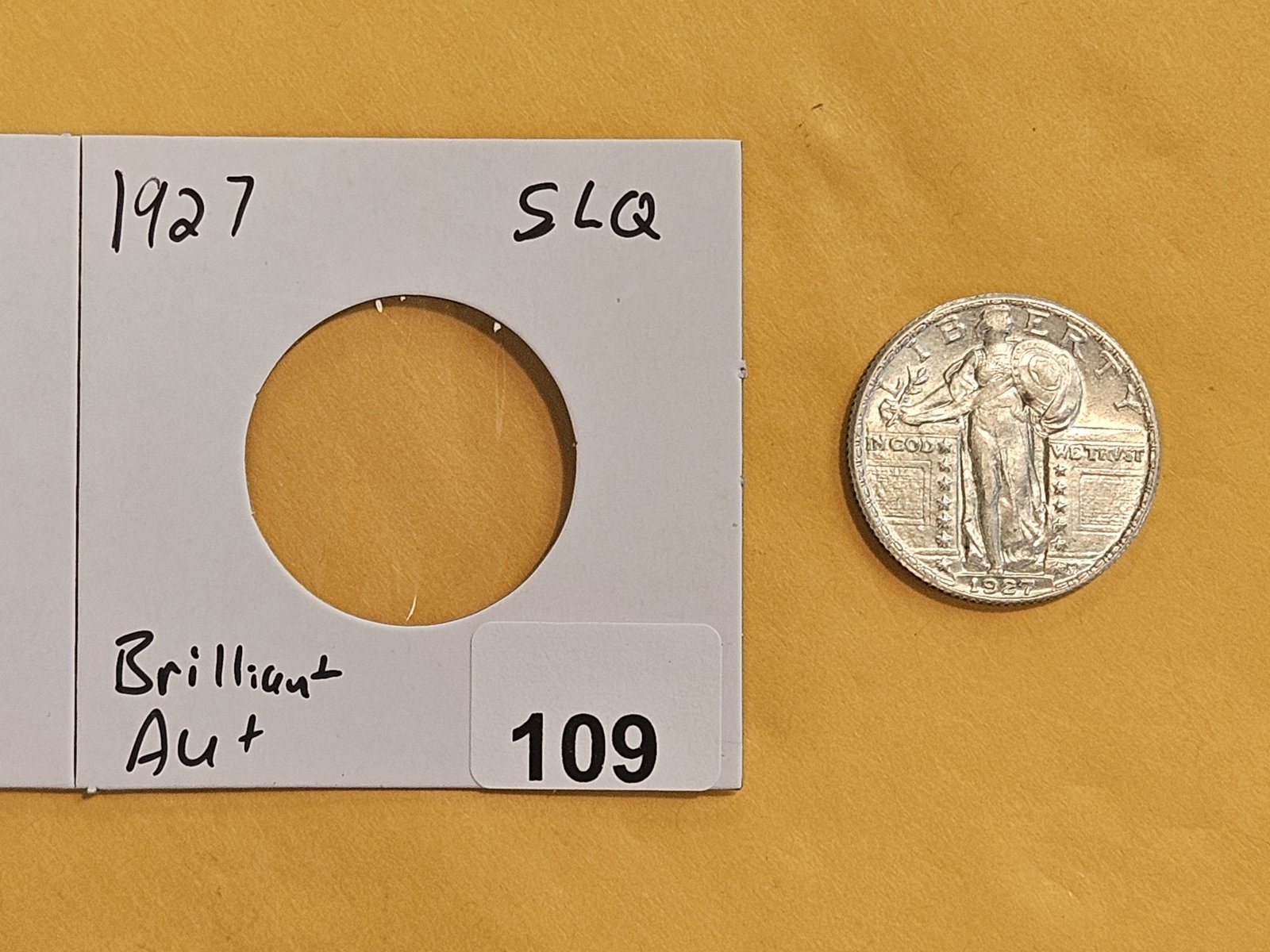 Choice Brilliant About Uncirculated plus 1927 Standing Liberty Quarter - 2