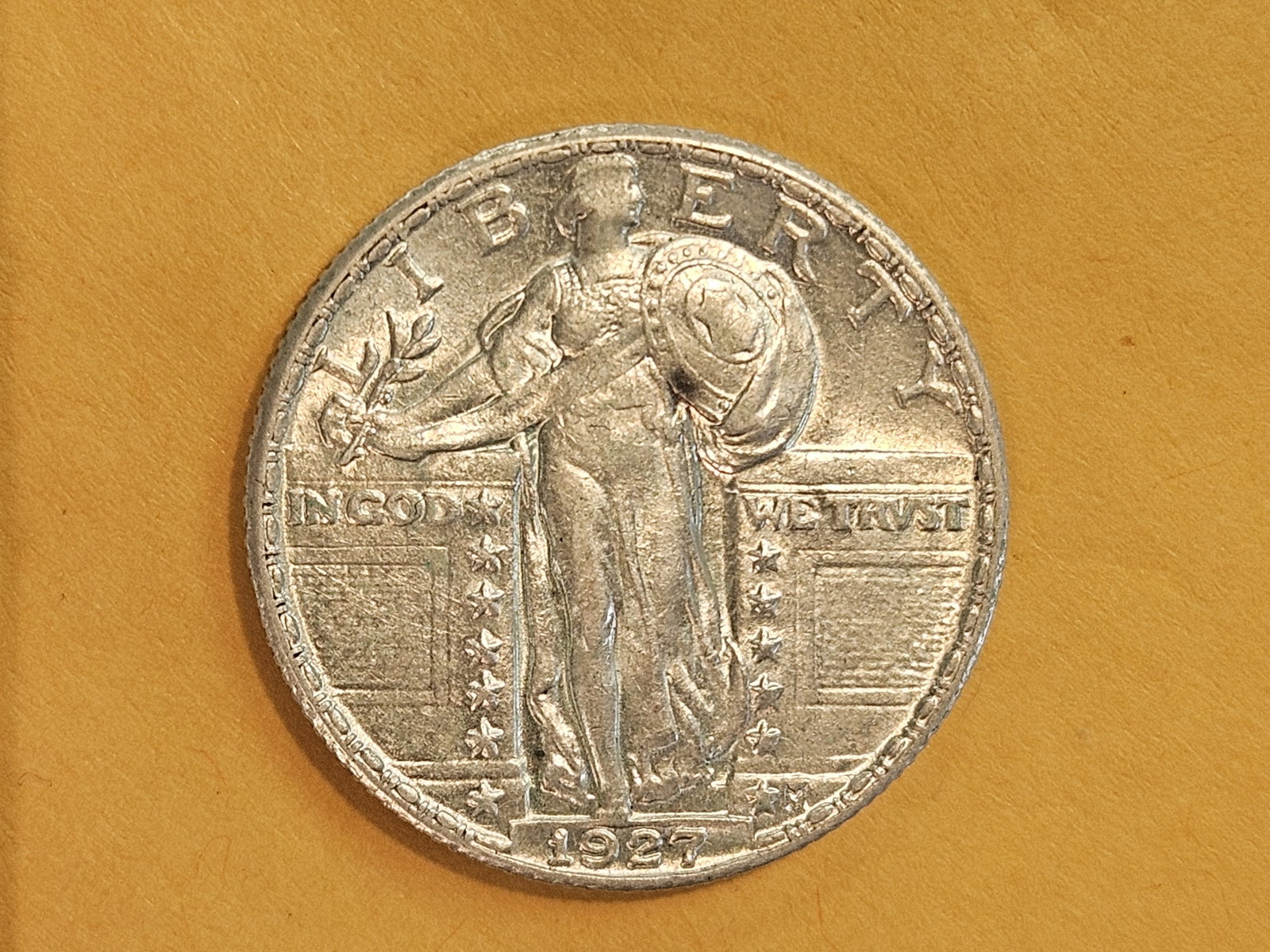 Choice Brilliant About Uncirculated plus 1927 Standing Liberty Quarter - 5