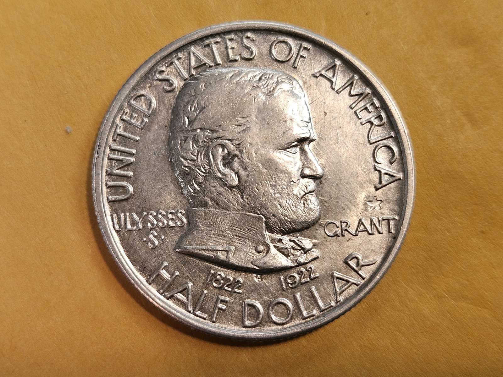 ** HIGHLIGHT ** KEY Commemorative silver Half Dollar in About Uncirculated plus!!: 1922 Grant WITH STAR!!