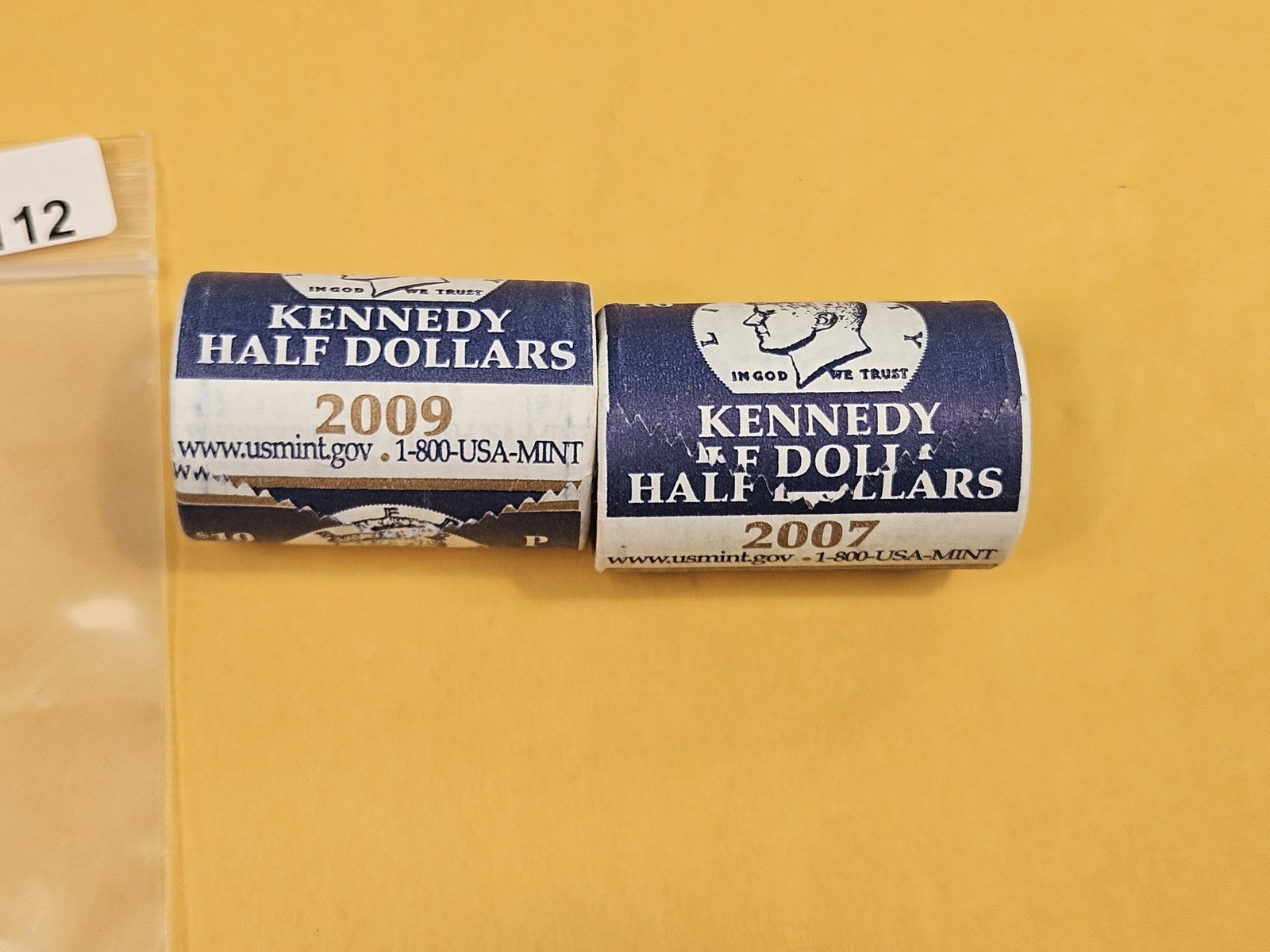 Two Mint-Wrapped, GEM Brilliant Uncirculated Kennedy Half Dollars - 2