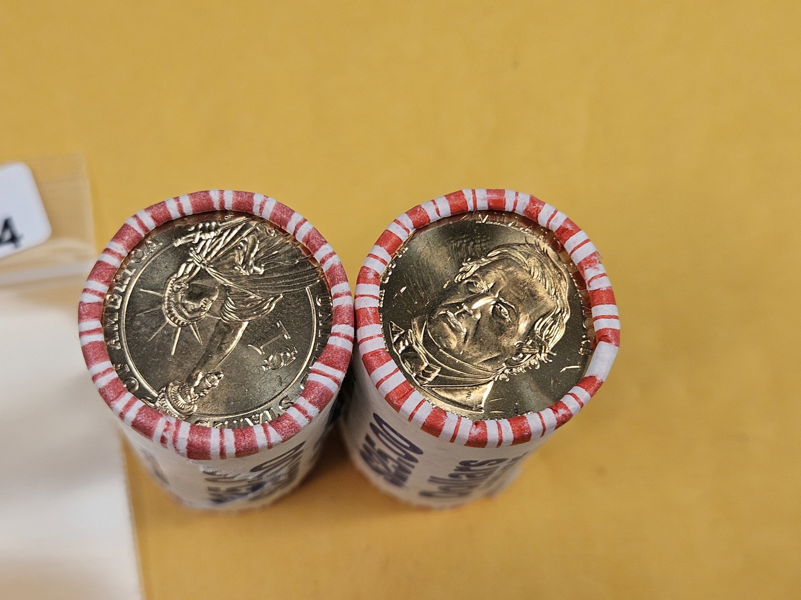 Two Mint-Wrapped, GEM Brilliant Uncirculated Presidential Dollar Rolls - 2