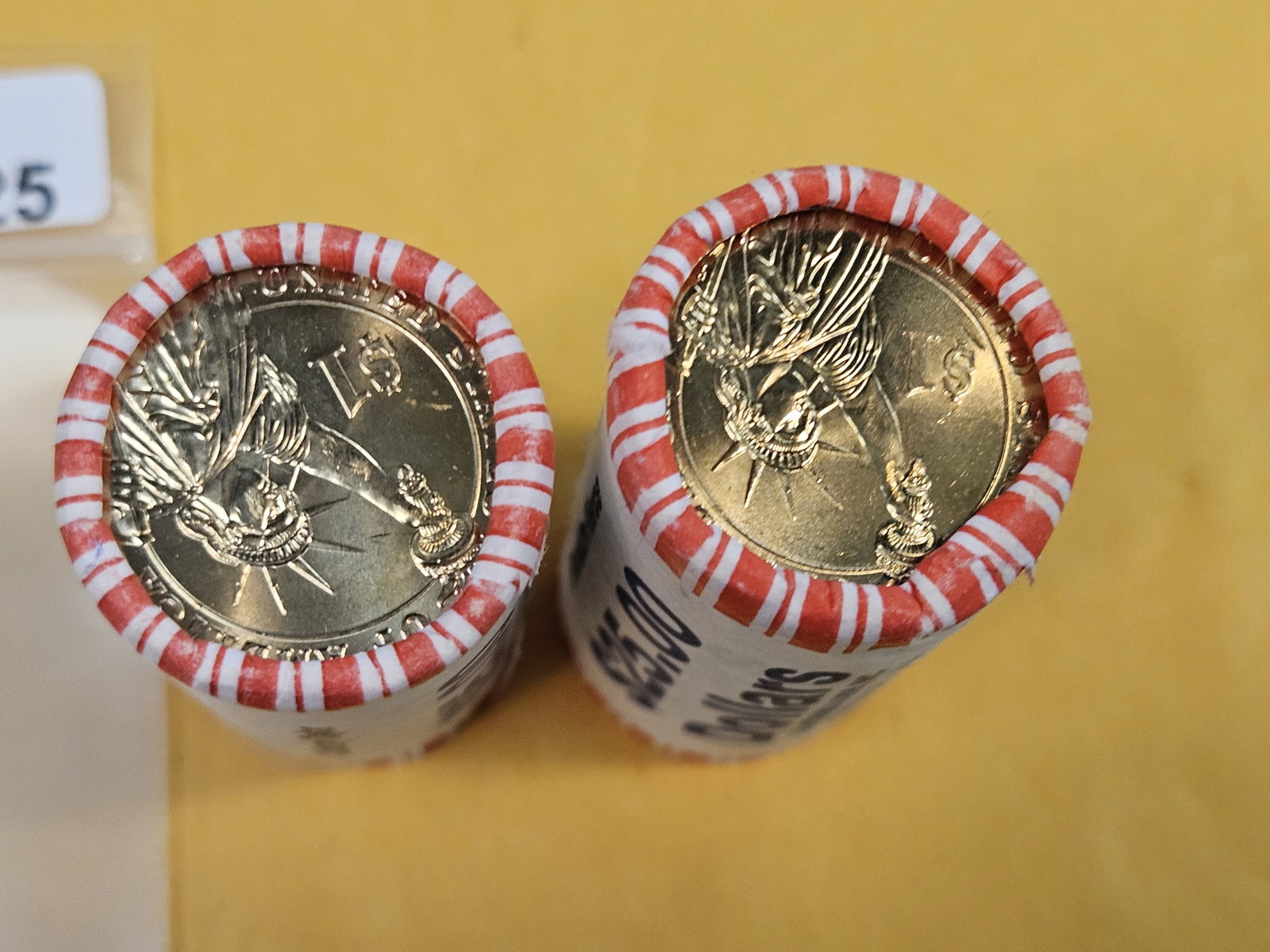 Two Mint-Wrapped, GEM Brilliant Uncirculated Presidential Dollar Rolls - 2