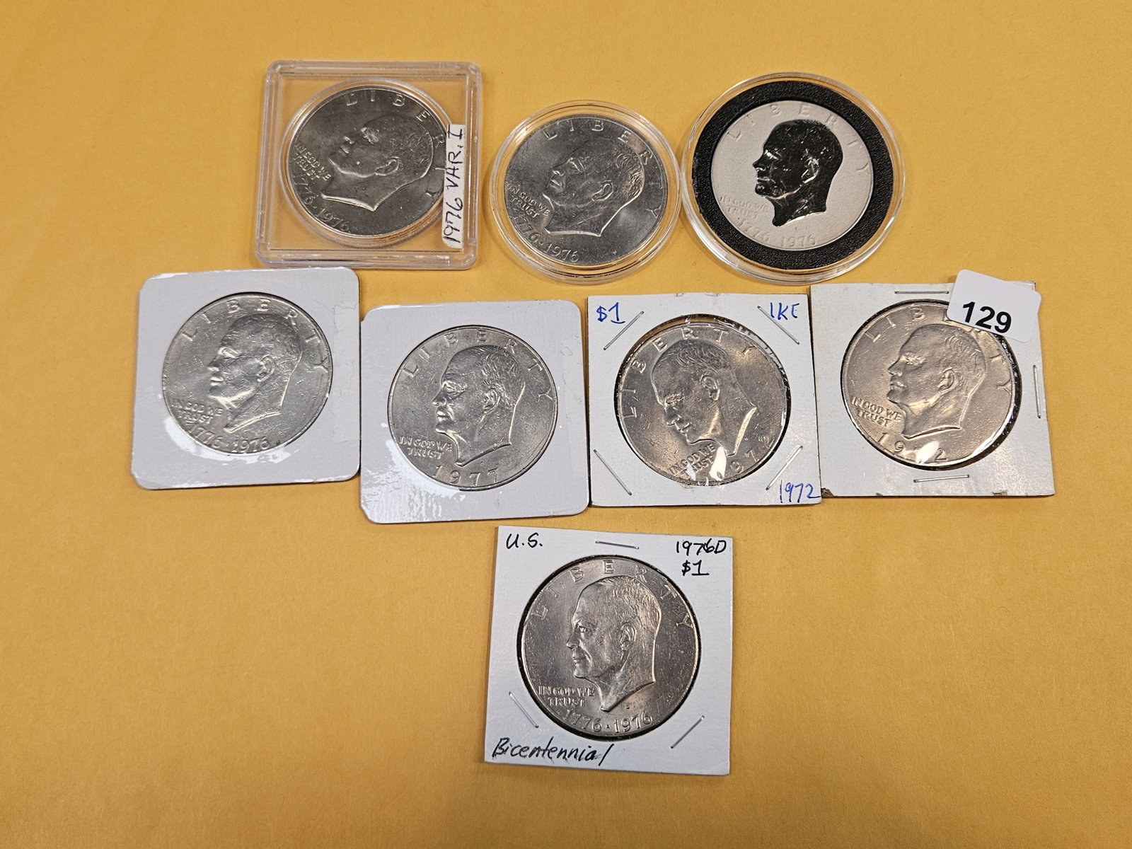 Eight mixed Eisenhower Dollars - 2