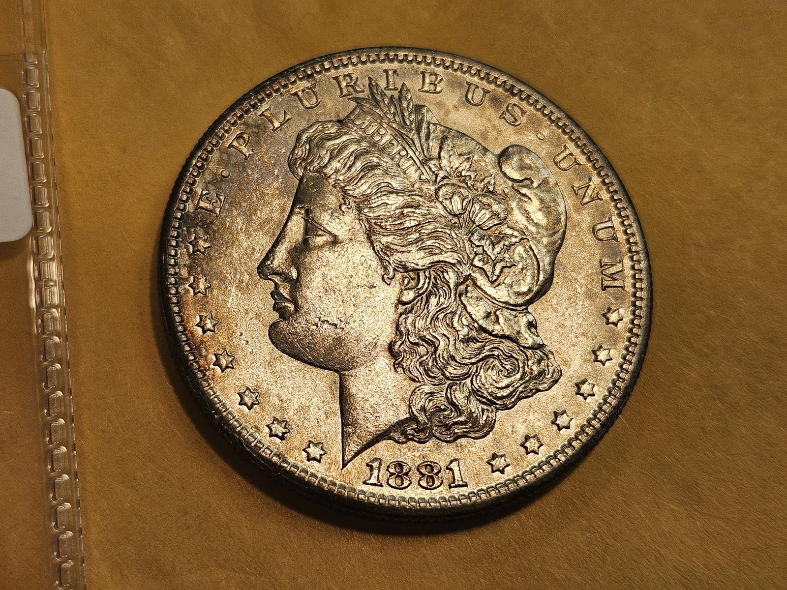 Choice Brilliant Uncirculated 1881-S Morgan Dollar: Nice toning