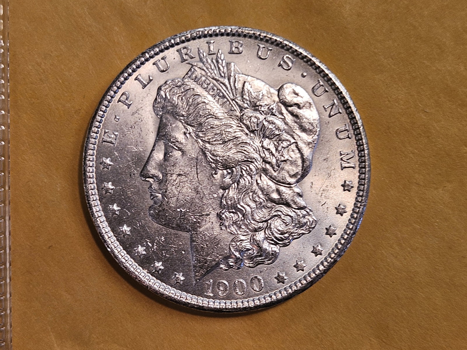 Brilliant Uncirculated plus 1900 Morgan Dollar: White