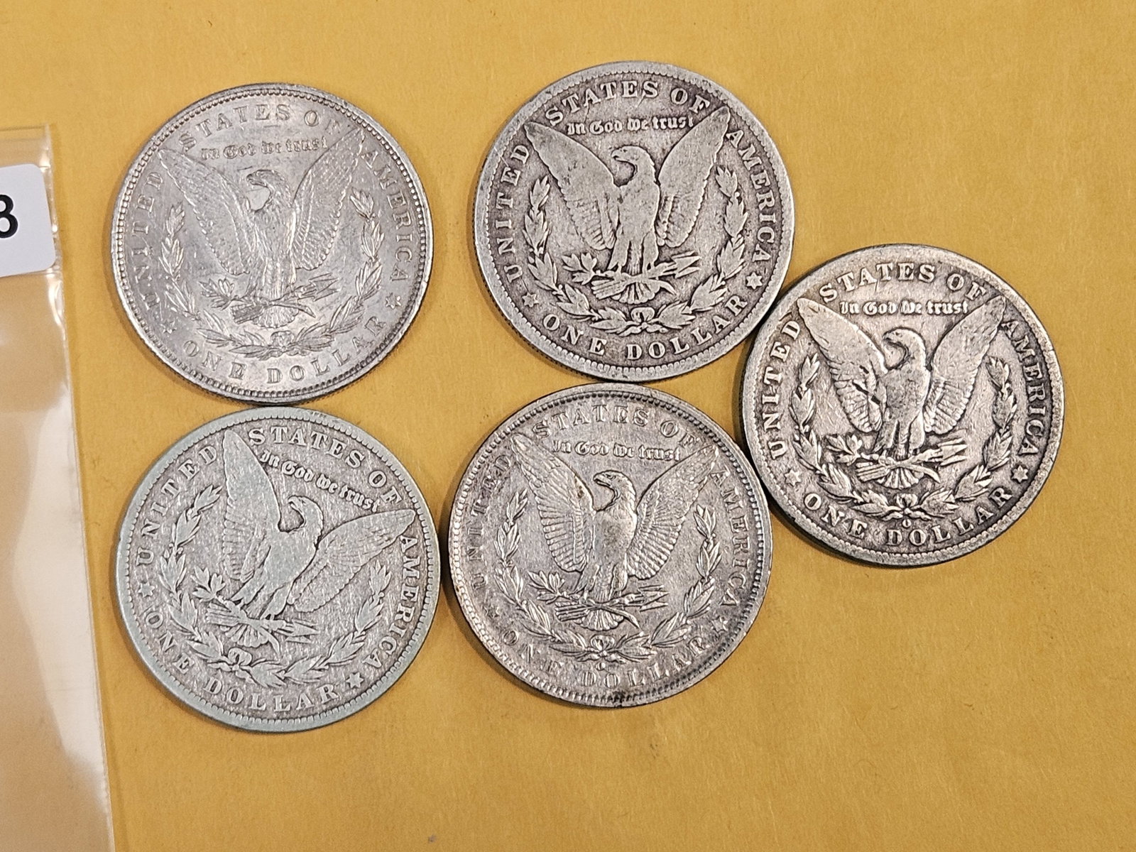 Five Morgan Silver Dollars - 2