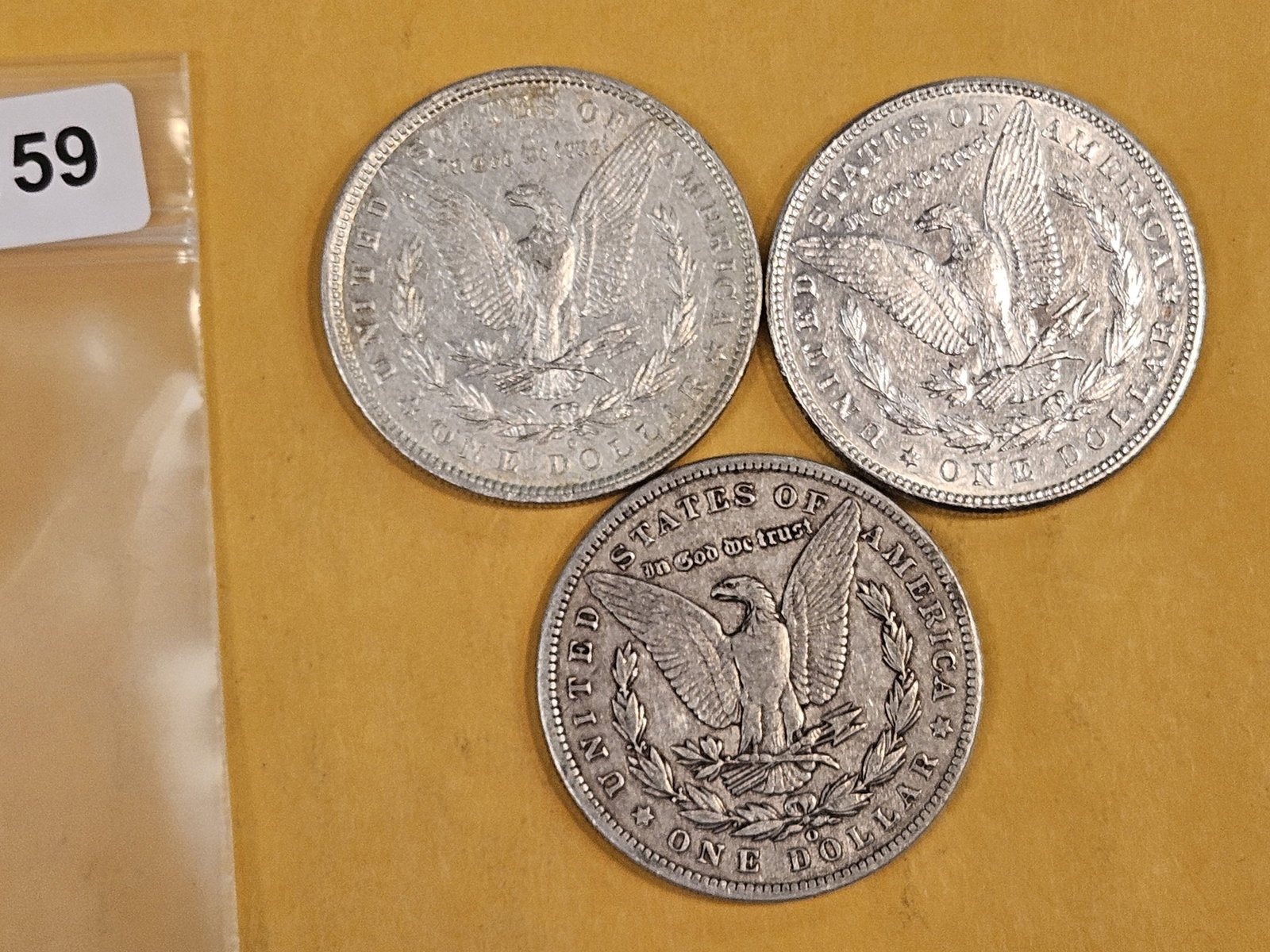 Three Morgan Silver Dollars - 2
