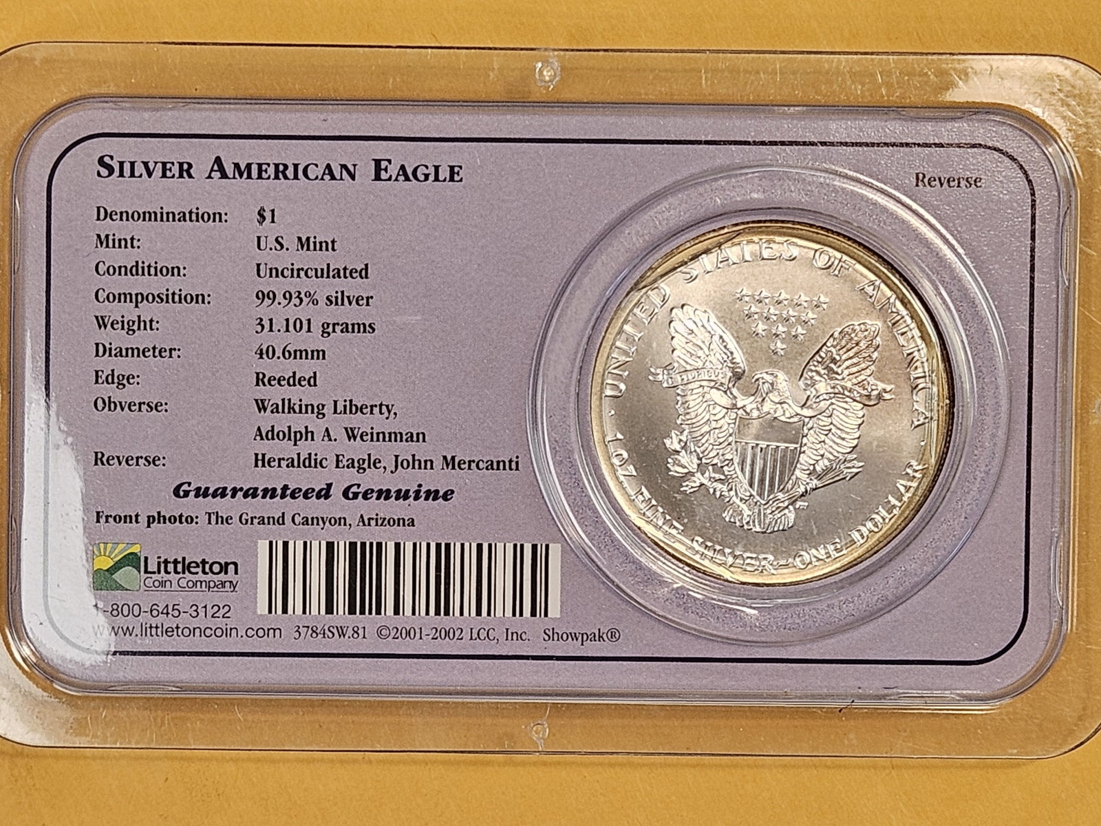 Better Date GEM Brilliant Uncirculated 1993 American Silver Eagle - 2