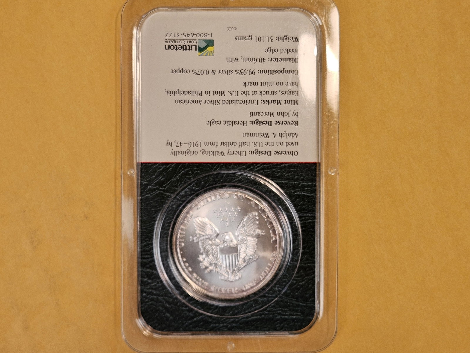GEM Brilliant Uncirculated 2000 American Silver Eagle - 2