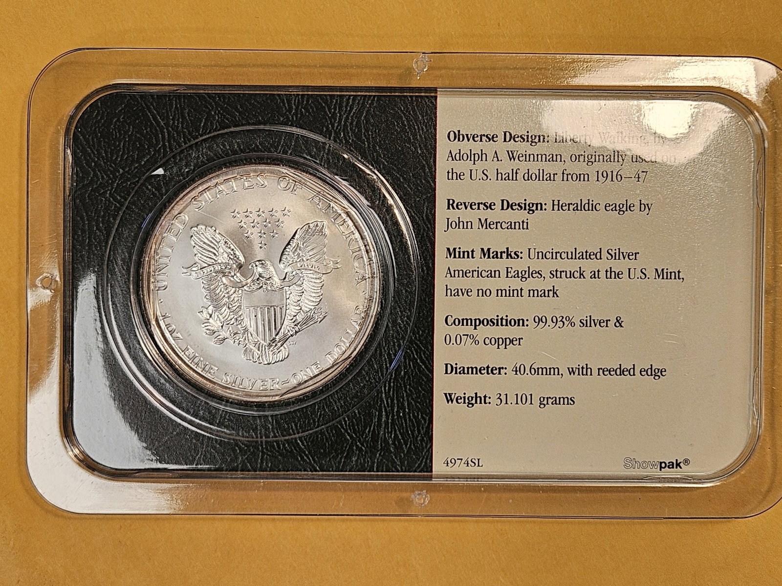 GEM Brilliant Uncirculated 2002 American Silver Eagle - 2