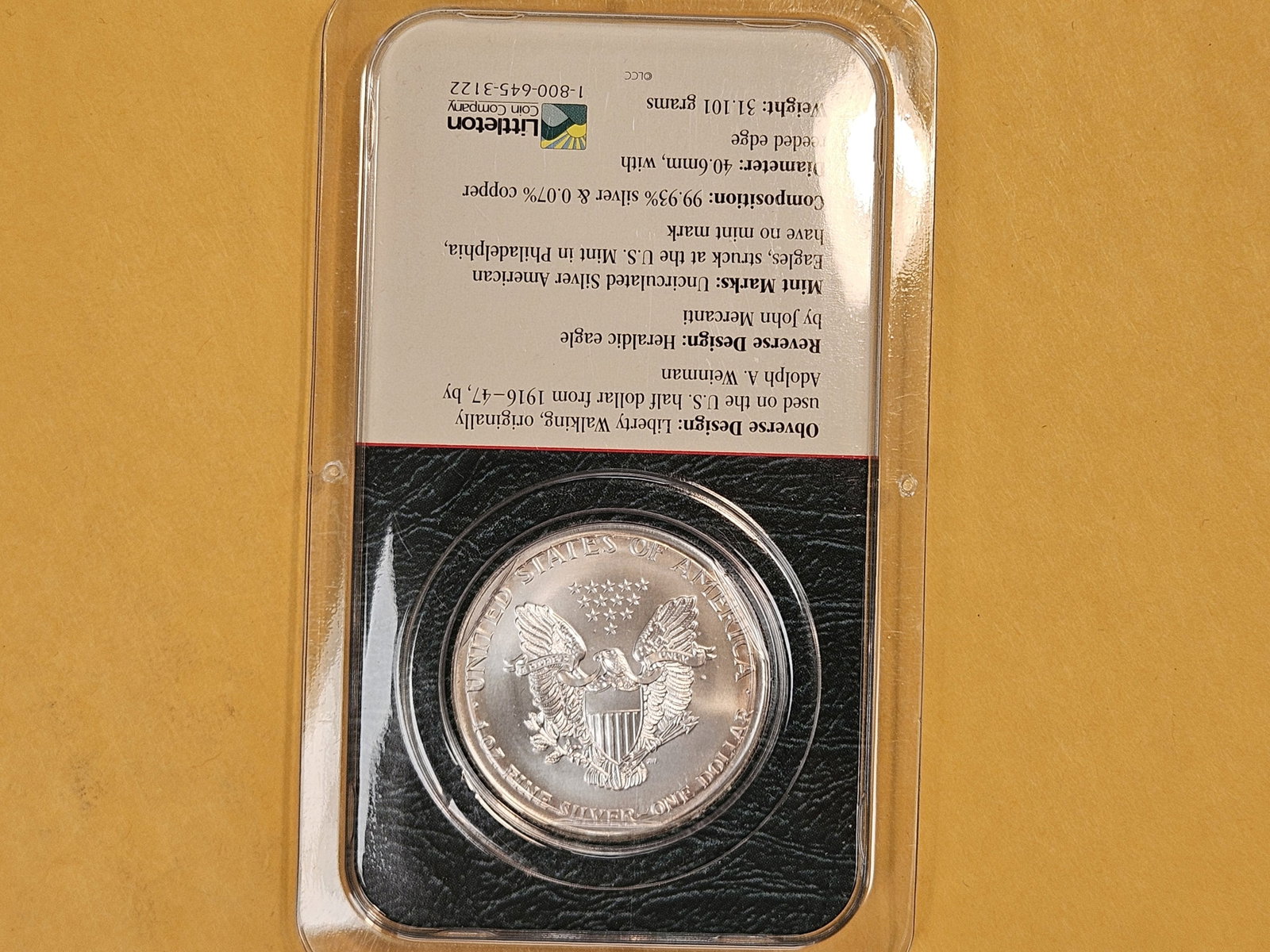 GEM Brilliant Uncirculated 2000 American Silver Eagle - 2