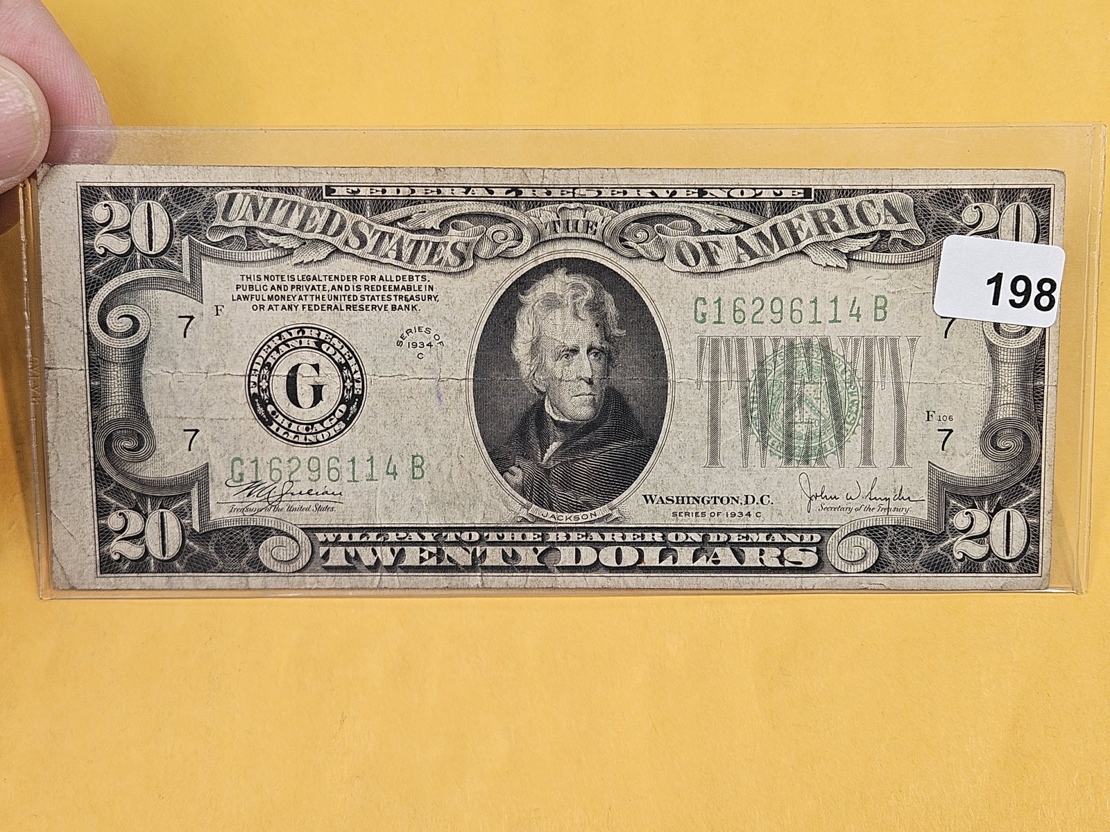 BEP ERROR! Series of 1934-C Twenty Dollar FRN (1 of 2)