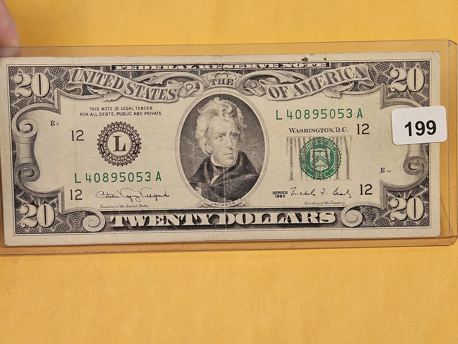 BEP ERROR! Series 1990 Twenty Dollar FRN (1 of 2)