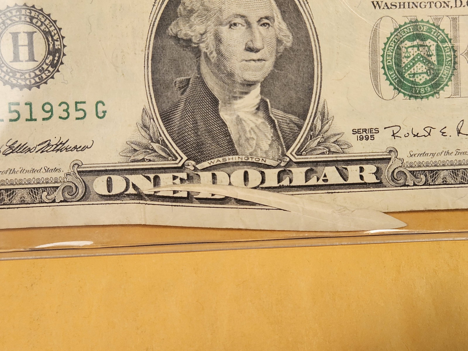BEP ERROR! Series 1995 One Dollar FRN - 2