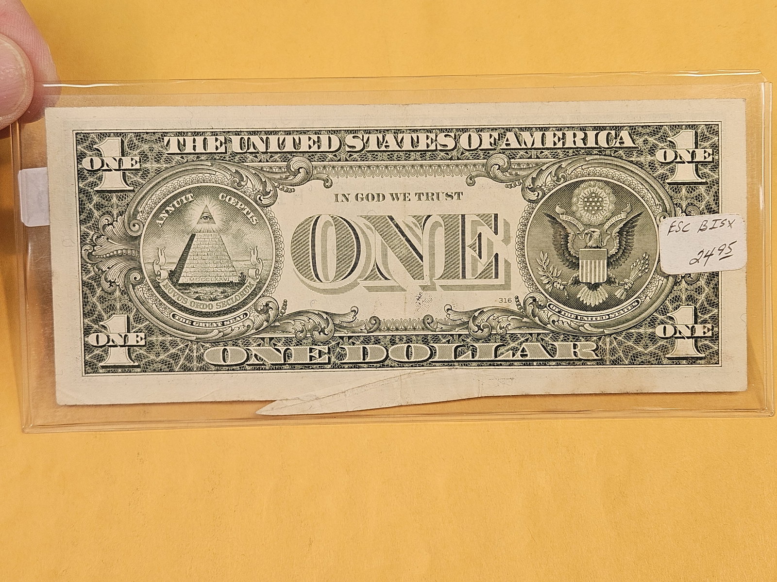 BEP ERROR! Series 1995 One Dollar FRN - 3
