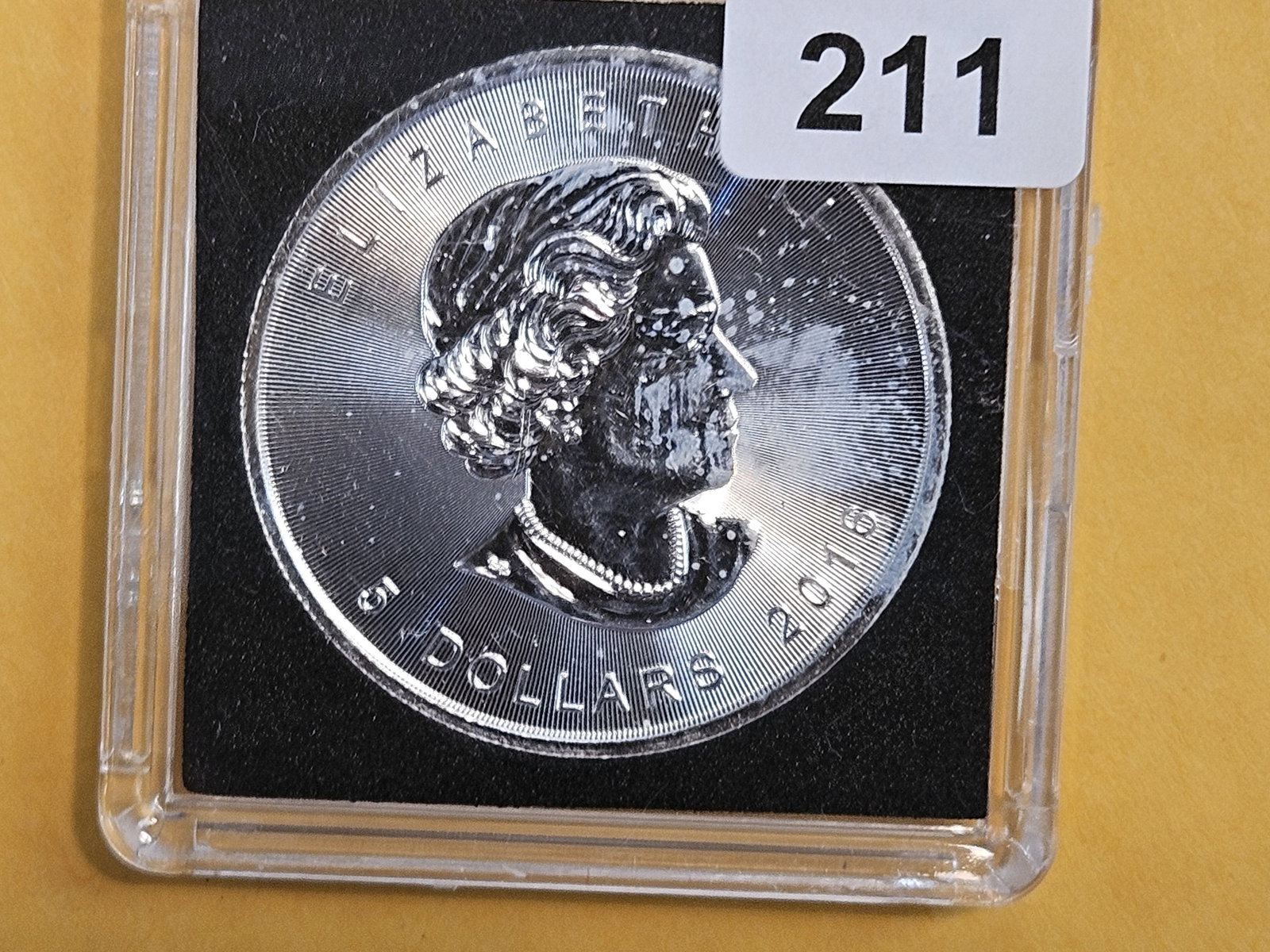 GEM 2016 Canada Silver Five Dollar: Maple Leaf