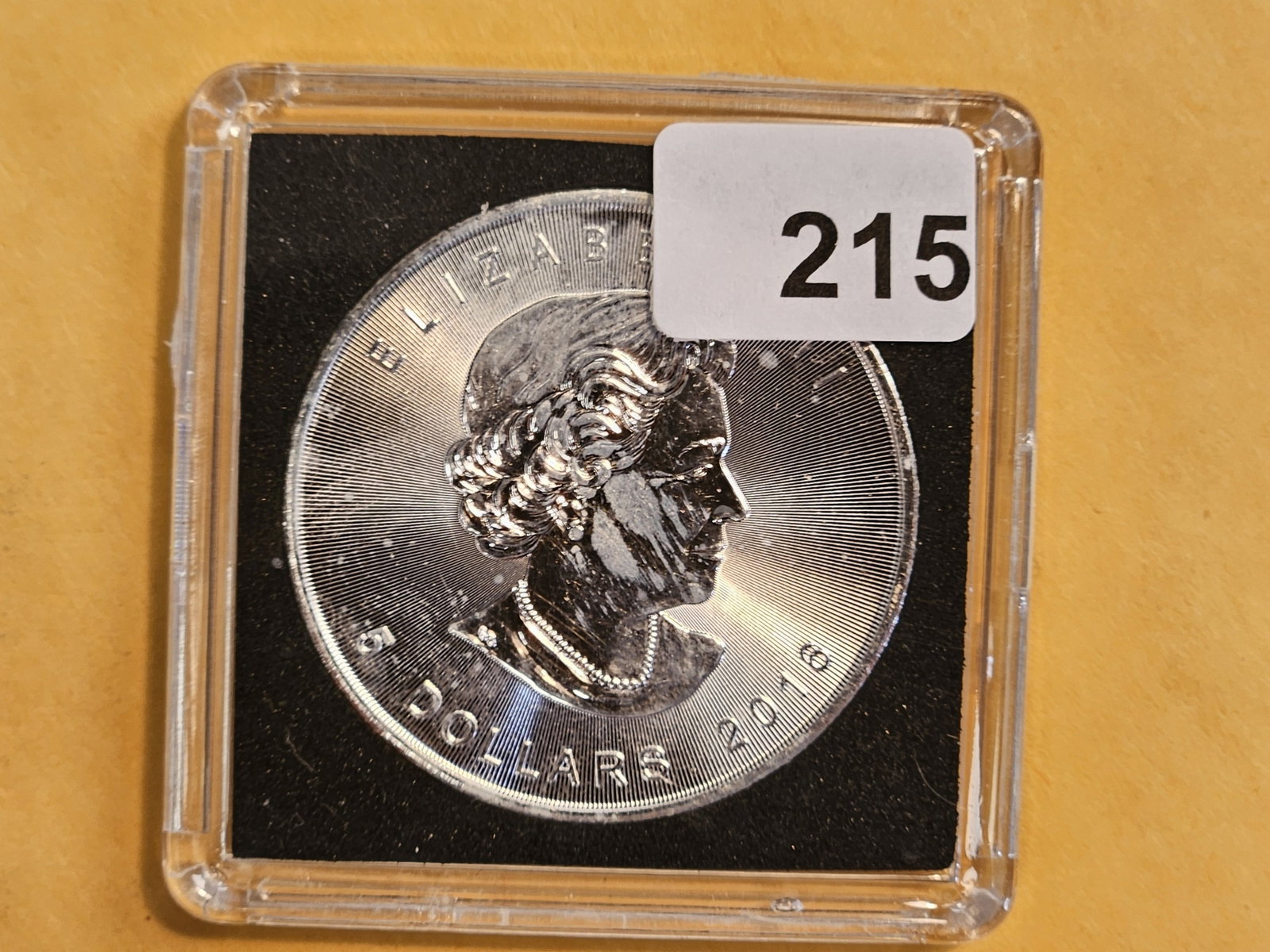 GEM 2016 Canada Silver Five Dollar: Maple Leaf