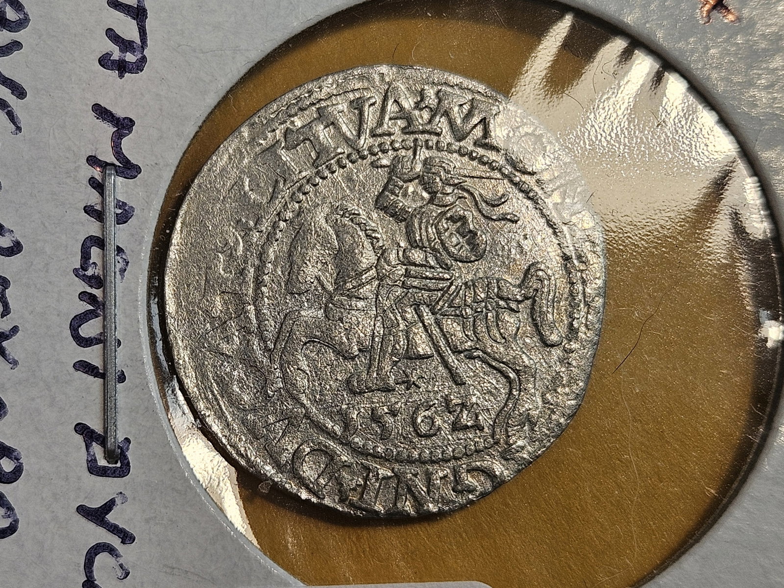 Medieval! 1547 - 1571 Lithuania silver half-groschen: Sigismund