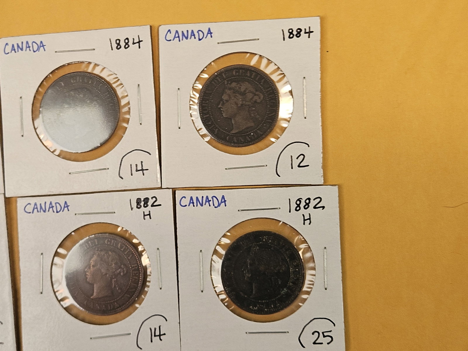 Eighteen mixed Canadian Large Cents - 5