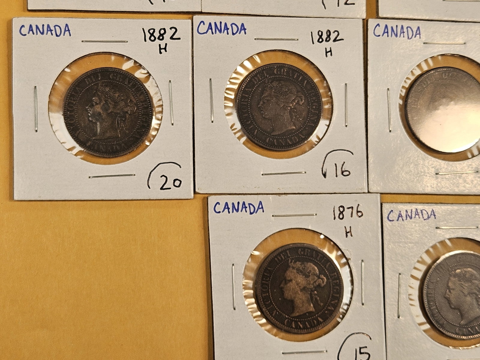 Eighteen mixed Canadian Large Cents - 6