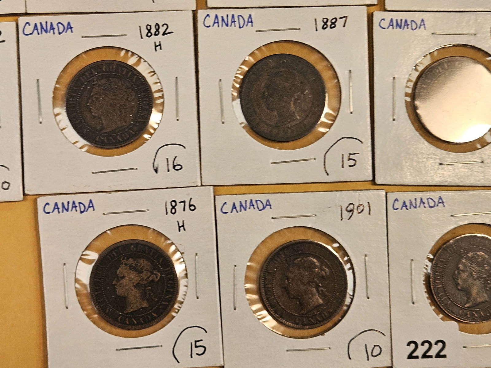 Eighteen mixed Canadian Large Cents - 7