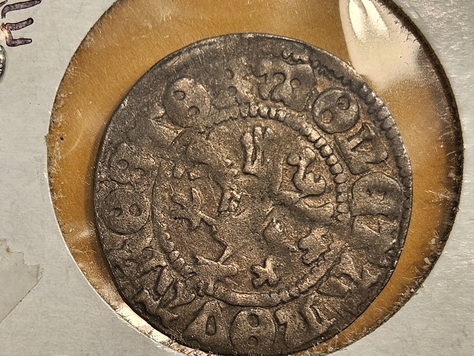 Scarcer c.1550 German States Rostock halbschilling: Better condition