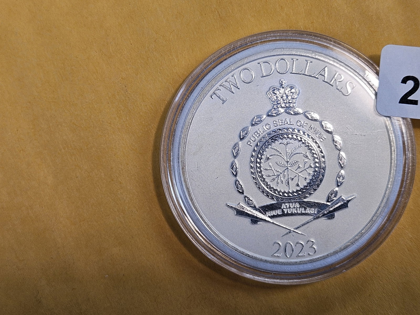 GEM 2023 Tuvalu silver 2 dollars: Yoda reverse