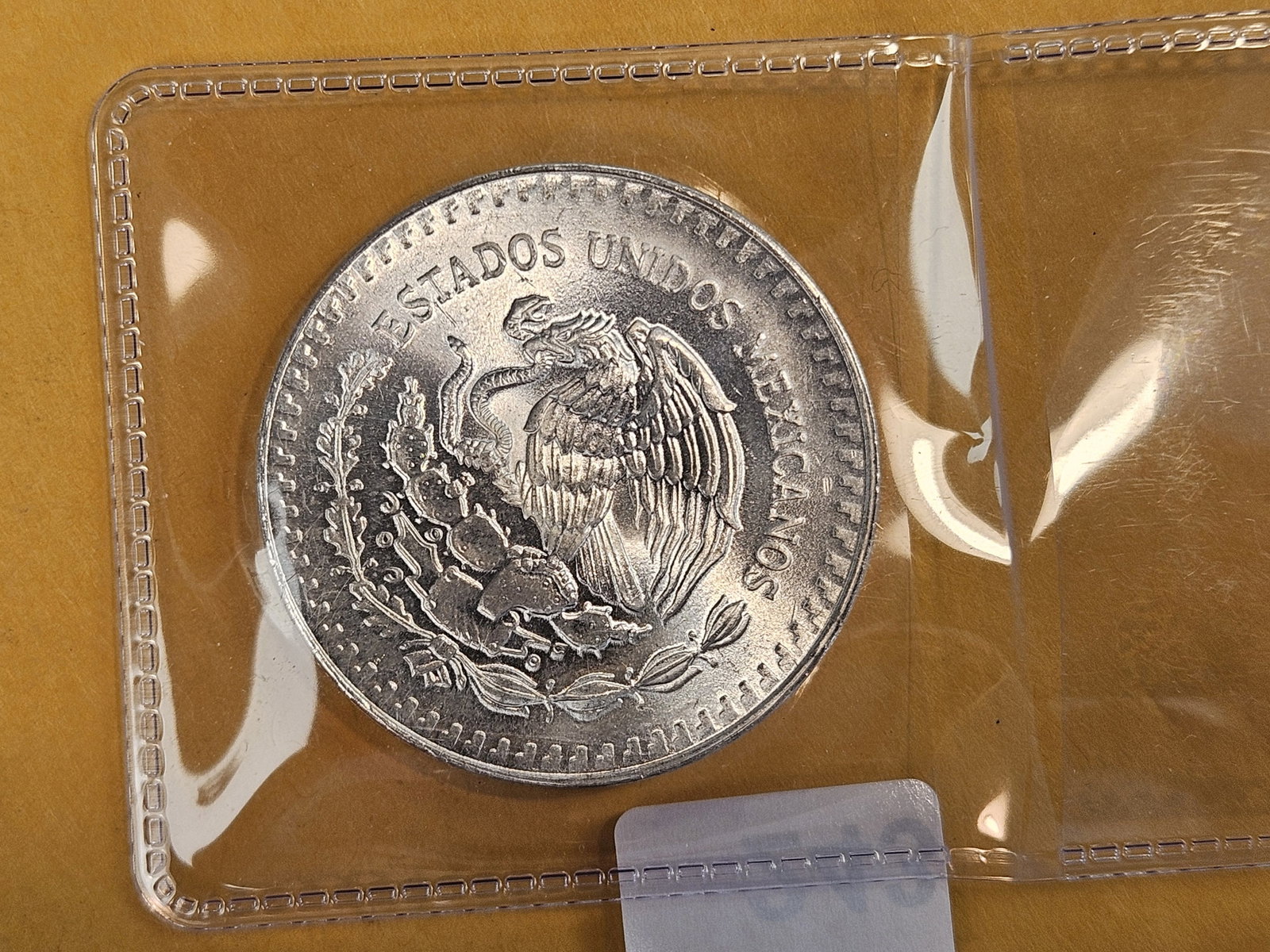 GEM Brilliant Uncirculated 1985 Mexico silver onza - 2
