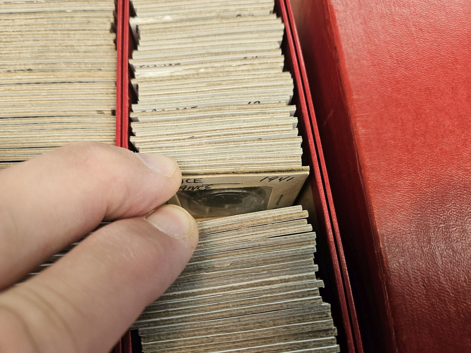 HUGE DOUBLE ROW Stock box full of World coins!! - 7