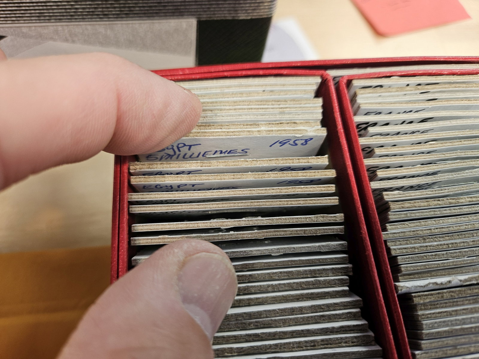 HUGE DOUBLE ROW Stock box full of World coins!! - 8
