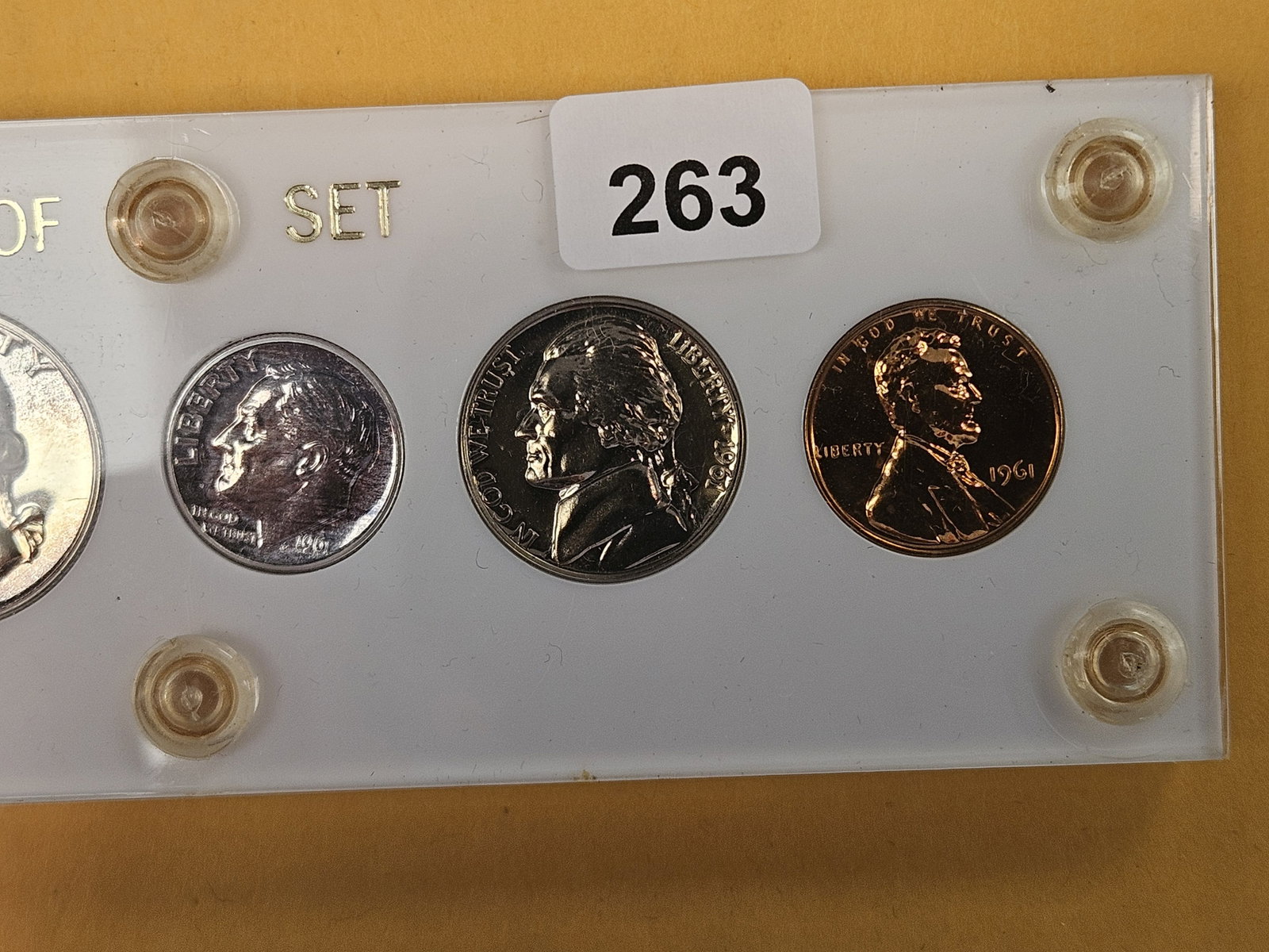 GEM! 1961 US Silver Proof Set - 4