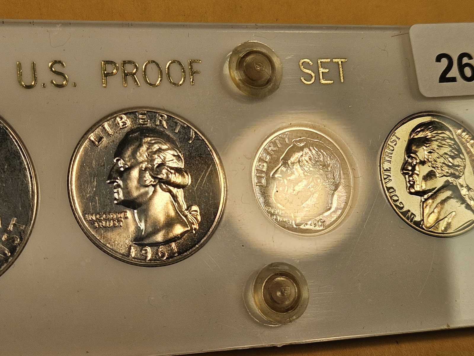 GEM! 1961 US Silver Proof Set - 7