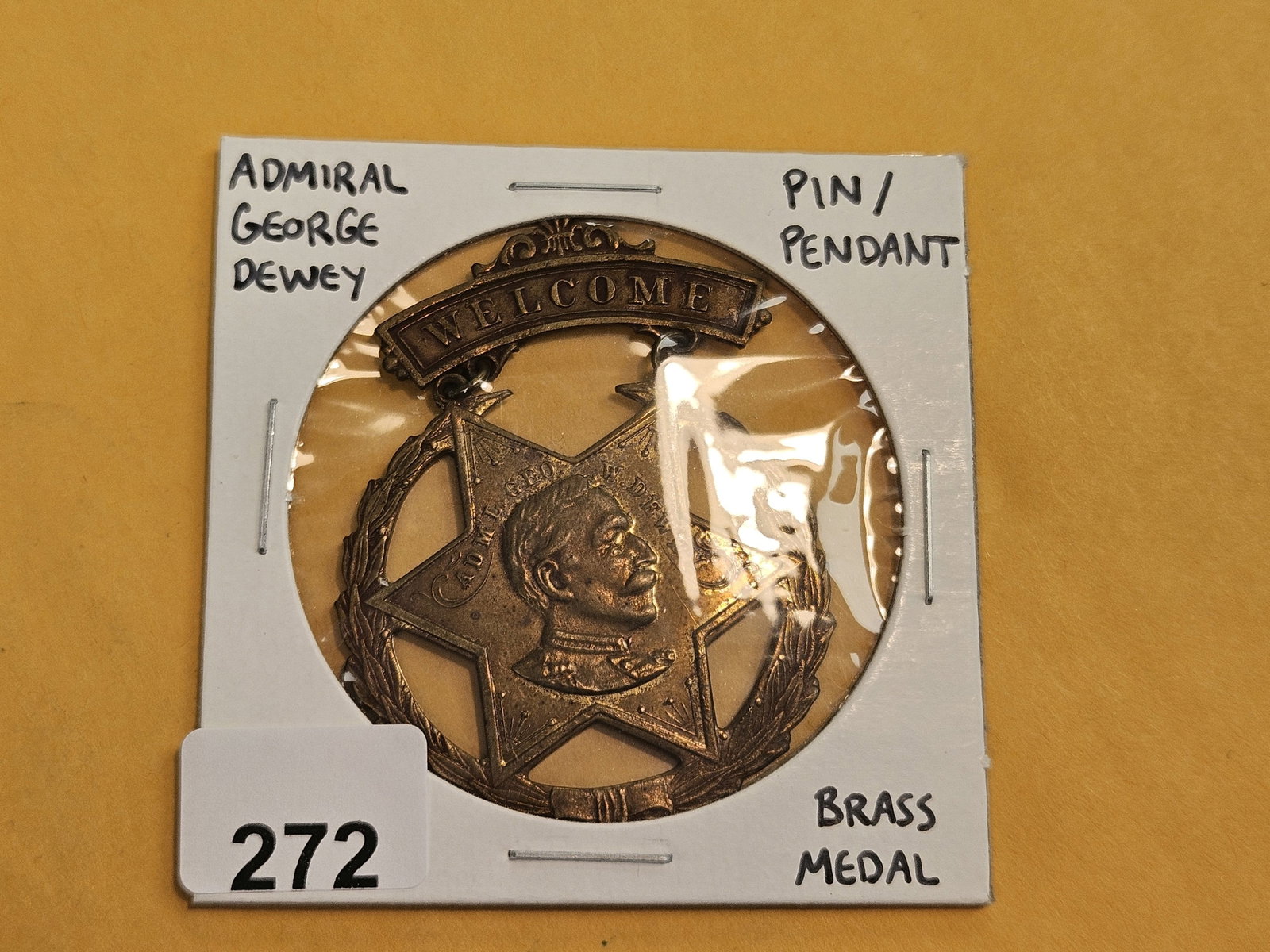 Cool Admiral George Dewey Pin-Pendant - 2