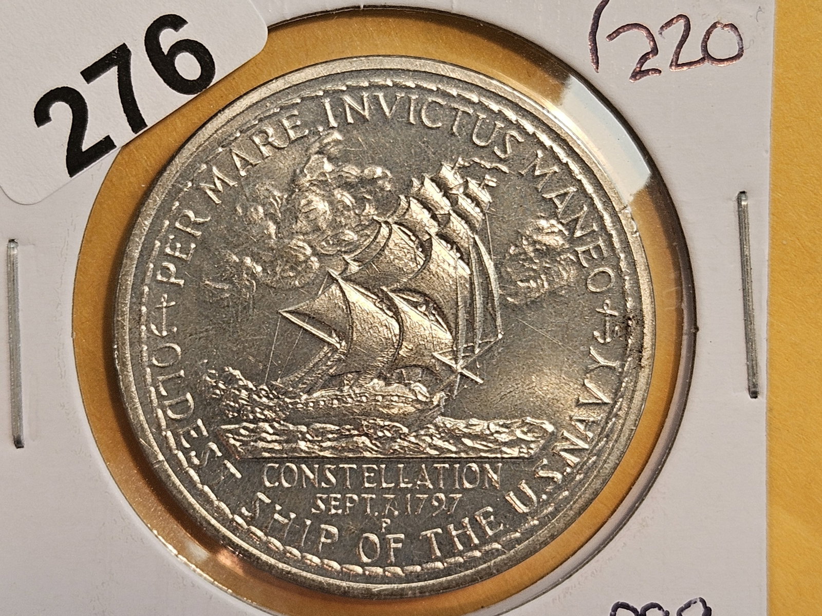 1972-P Silver U.S.S. Constellation Medal: Low mintage